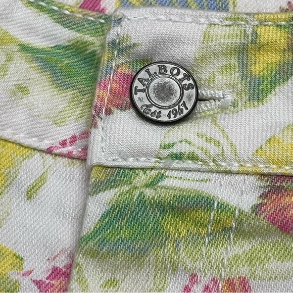 Talbots Jeans 10/30 Heritage Slim Crop All Over Print Butterflies Stretch - Picture 8 of 9